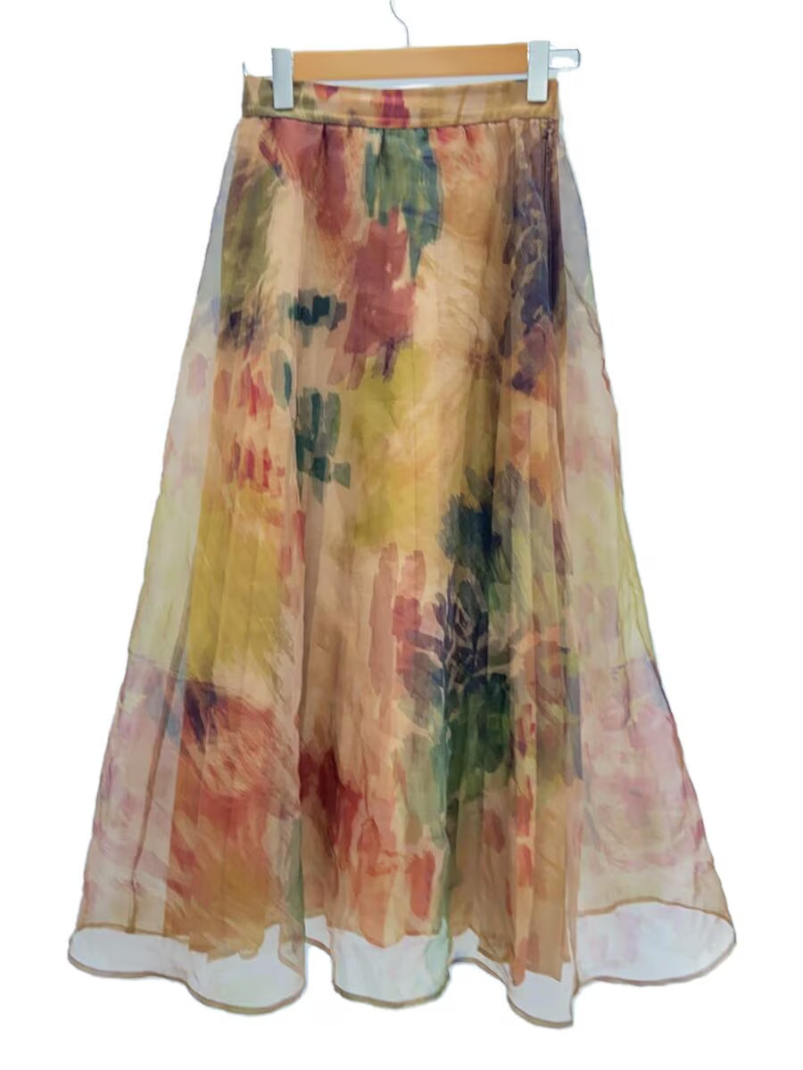 AMERI Ameri Vintage Long Skirt M Polyester Brown … - image 1