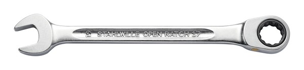Stahlwille Maul-Ringratschen-SchlüSsel Gerade 12 Mm - 17F 12 Flach-image