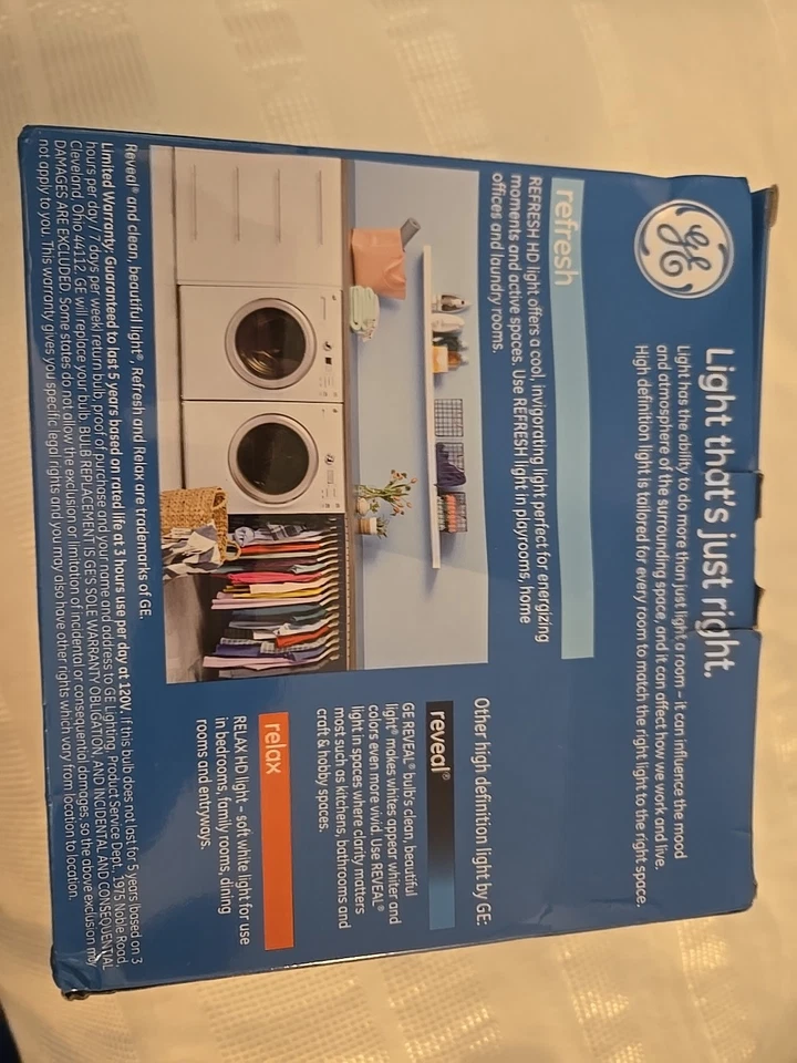 GE Refresh 65W (10.5W) Indoor Floodlights 8 BULBS BR30 HD+ Pure Clean Light Dims - Image 3 of 4