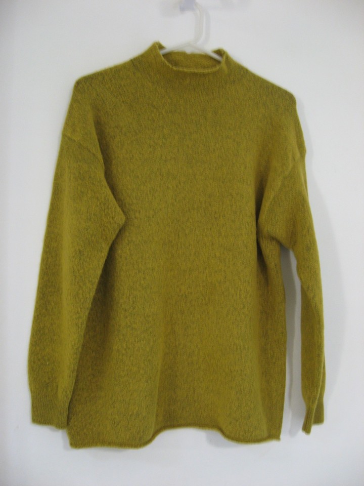 SUZANNEGRAE MUSTARD LONG SLEEVE FUNNEL NECK JUMPER SIZE S