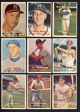 1957 TOPPS SET LOT 370 DIFF EX-MT/NR-MT SNIDER SPAHN MAZEROSKI 548330 (KYCARDS)