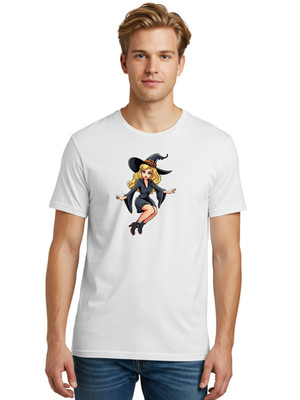 Witch-2 Mens Graphic Tee, 100% Cotton, Casual Summer Wear