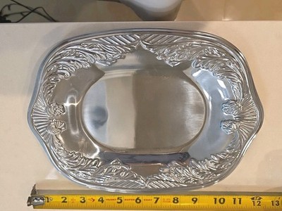 Wilton Armetale Serving Plate Dish Acanthus Small Rectangular Tray 11'' X 8''