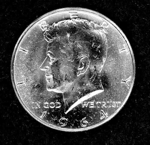 1964 Kennedy silver Half-dollar, Uncirculated, ungraded