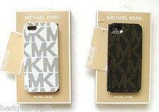 NEW MICHAEL KORS ELECTRONICS MK SIGNATURE PLASTIC iPHONE 5 CASE,COVER+BOX