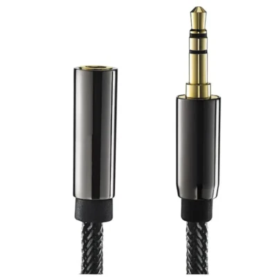 REVINTA AUX Verlängerungskabel 3 Polig 3,5mm Klinke Stecker zu 3,5mm Buchse