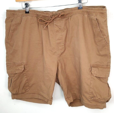 Goodfellow Men's Big Tall Sz 2XL Tan Pull on Drawstring Cargo Shorts NNT