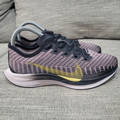 Nike Zoom Pegasus Turbo 2 AT8242 007 Gray Running Shoes Sneakers Size 8 Woman's 