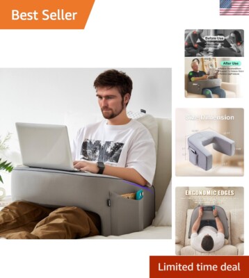 Soft Lap Desk Pillow for Adult, Extra Large Reading Pillow with