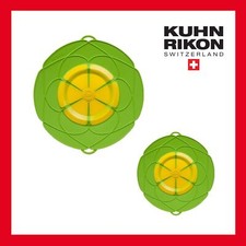 Spill Stopper Silicone Lids Kochblume 2 Pack BPA Free Blue Red Green Kuhn Rikon