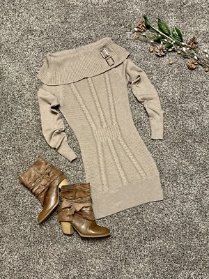 brown sweater mini dress Cozy In Knit Sweater Mini Dress - Dark Brown