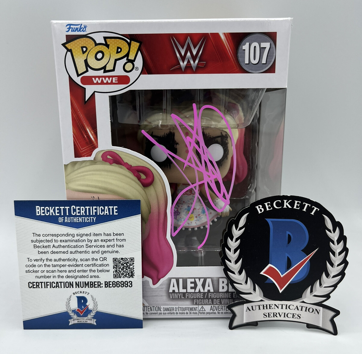 Alexa Bliss Autographed Signed Funko Pop Wwe Wrestling 107 Autograph A