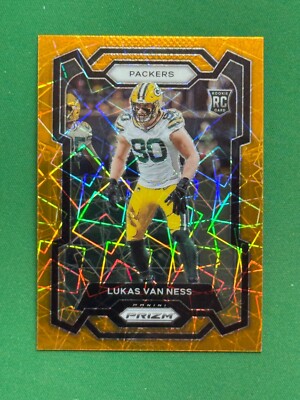 2023 Panini Prizm Football Lazer Parallel #336 Lukas Van Ness RC