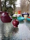 INDIVIDUAL COVERED SUGAR BOWL cinnabar FIESTA WARE NEW
