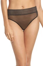 Else Black Bare Mesh Thong L17524 Womens Size L
