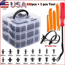 635 Car Push Retainer Auto Fasteners Push Trim Plastic Clip Pin Rivet Bumper Kit