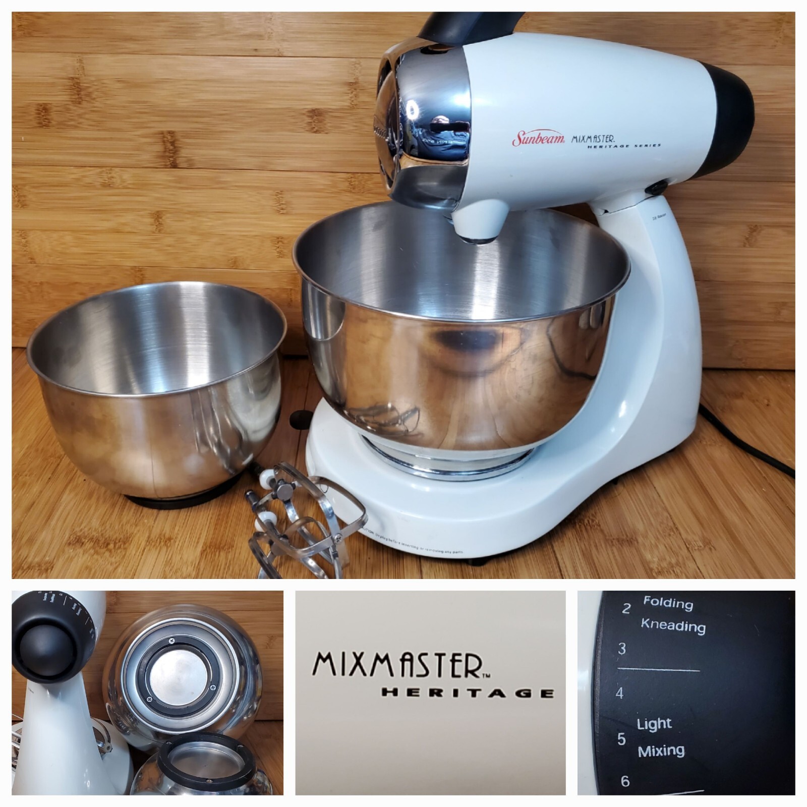 Sunbeam Mixmaster Heritage Series Mixer Model 2350 Clean Tested Works