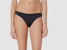  195 Trina Turk Swim Women's Black Stretch Low-Rise French Cut Bikini Bottoms 8