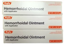 RUGBY Hemorrhoid Ointment 2oz ( 3 tubes ) white __