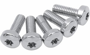 ^._.^ Harley Brake Rotors 5PCS Chrome Front Brake Rotor Torx Bolts For