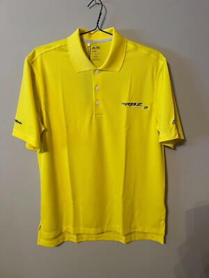 Adidas + Taylor Made Climalite Golf Polo Shirt Med Yellow Short Sleeve Men NWT