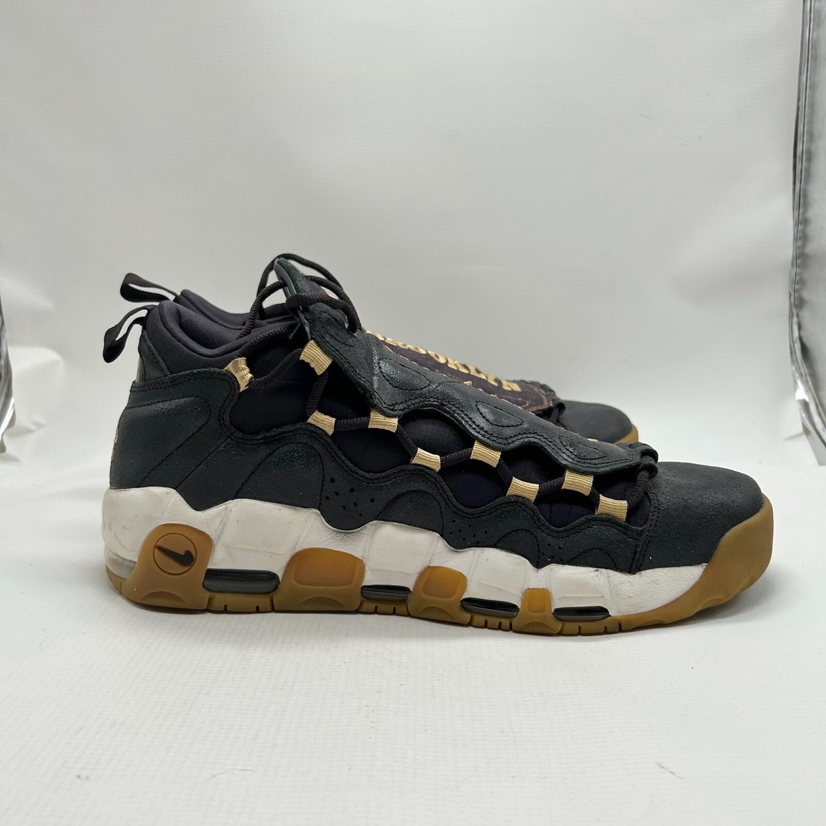 Nike Air More Money Brooklyn Men's Size 13 US AR5401-001 Oil Grey Black  White