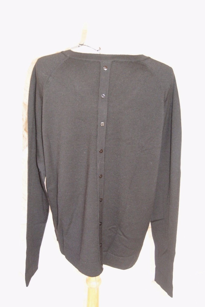 Pull Col Roulé Noir En Laine Vierge Mia Rubini - Taille 42, Neuf Avec étiquettes