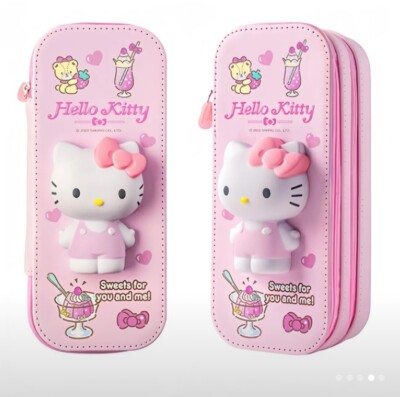 Hello Kitty3D Compression Pencil Case Large Organization Sanrio Fidget