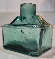 Antique W THOMAS & CO Dark Aqua Boat Ink