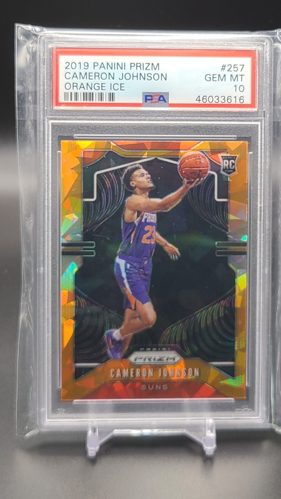 2019-20 Panini Prizm Cameron Johnson Orange Ice Prizm Rookie RC #257 PSA 10 Suns