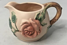 Fitz and Floyd Creamer Blushing Rose 1987 F&F Embossed Raised Rose and Leaves