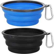 Kytely Large Collapsible Dog Bowls 2 Pack, 34Oz Foldable Dog Travel Bowl, Portab