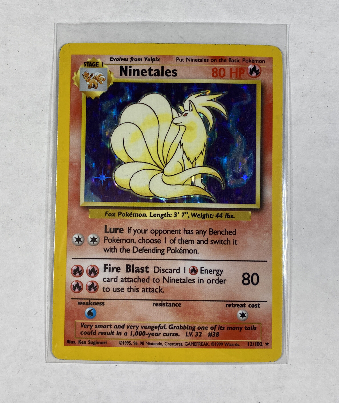 Pokemon Ninetales Base Set 12/102 Holo Card LP | eBay