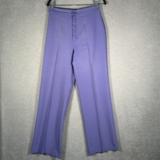 Levis Dress Pants Slacks VTG 70s Purple High Rise Disco Flair Womens 14 29x30