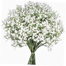 Babys Breath Artificial Flowers,6 Pcs Gypsophila Faux Flowers for 6pcs White