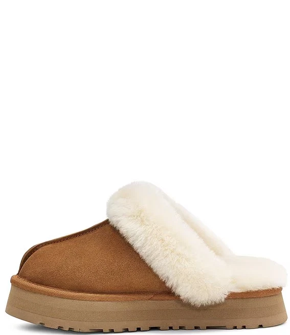 Zapatillas de plataforma de piel sintética inspiradas en UGG - sin cordones de gamuza para mujer Foto 2 de 4