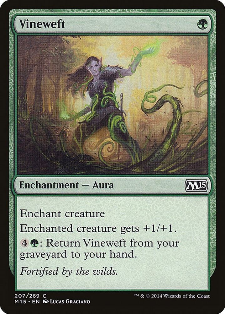 2014 Magic: The Gathering: Magic 2015 (M15) - Vineweft (#207, C, Lightly Played)