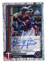 2025 TOPPS PRO DEBUT SPARKLE FOIL AUTO DAMEURY PENA 91/175 FCL TWINS