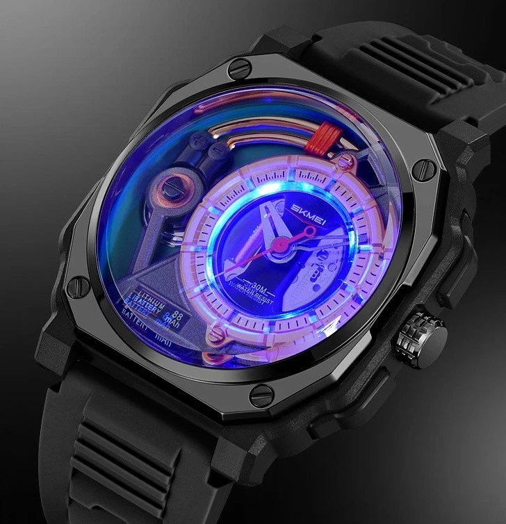 Reloj Pulsera Calendario Banda Silicona Impermeable Luminoso Cuarzo Hombre’s Foto 2 de 4