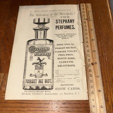 Rare 1888 Hilmar Stephany Perfumes Perfume Ad from Thurber Whyland Price Book