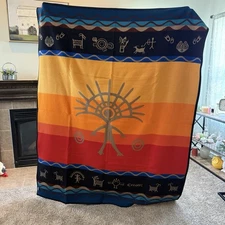 Pendelton Wool Blanket Spirit Quest Beaver State Reversible Blanket 80 x 64