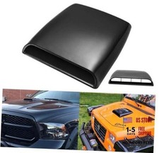 Universal Car Air Flow Decorative Intake Hood Scoop Turbo Bonnet Vent Black