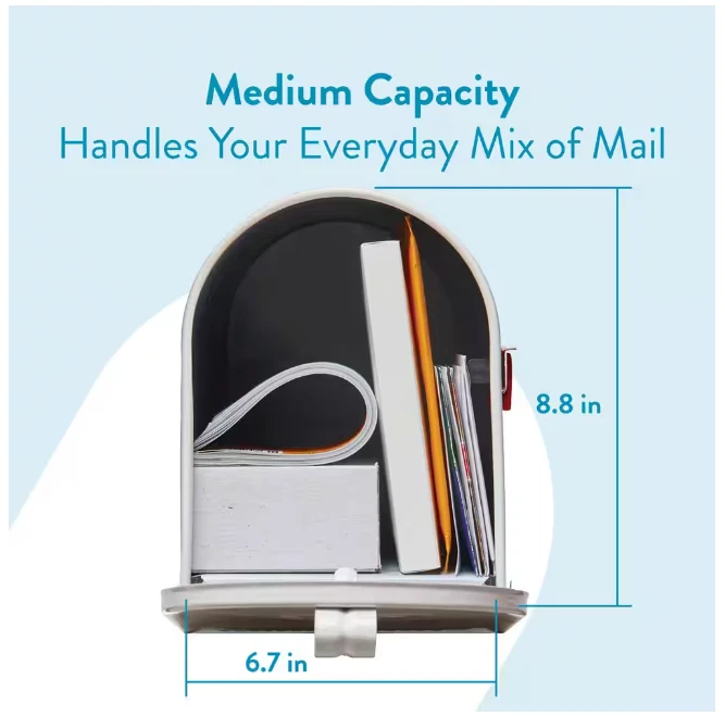 Gibraltar E1100WAM Elite Mailbox, 800 cu-in Cap, Galvanized Steel, Powder-Coated - Image 4 of 4