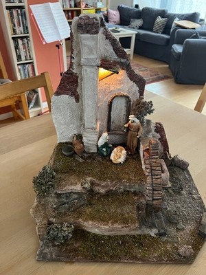 Orientalische Weihnachtskrippe, handmade, Einzelstück, inkl. Krippenfiguren