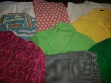 1970's 9-pc Lot Of Womens Clothes Bell Bottom Pants Top Dress Mervyns JCP MWards