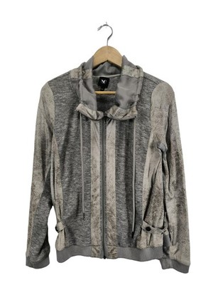 Nü Blouson Damen Jacke Gr. DE 34 hellgrau Casual-Look