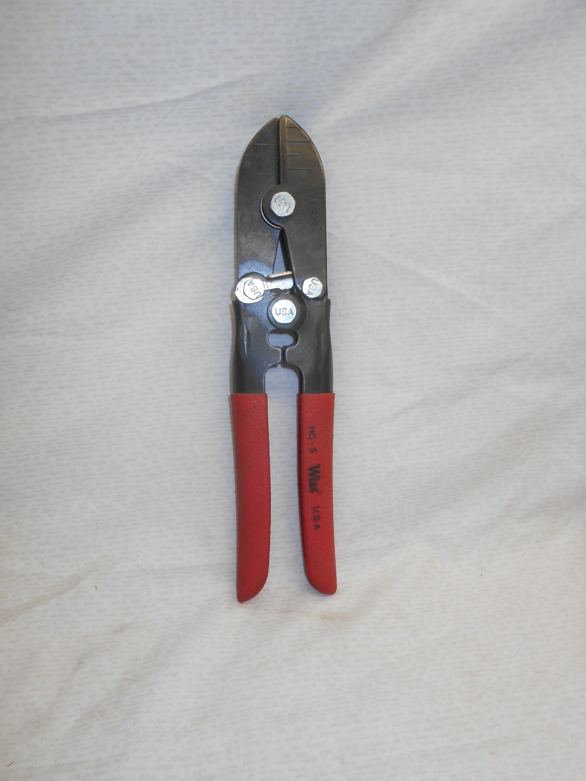 WISS HC-5 HAND CRIMPER PILER USA MADE TINSMITH DUCT EXHAUST TOOL 5 BLADE USED 1X