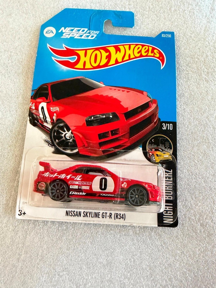 Hot Wheels Nissan Skyline GT-R R34 Red Need For Speed Edition