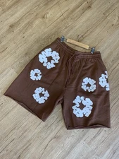 Denim Tears The Cotton Wreath Shorts Brown Size X-Large AUTHENTIC!