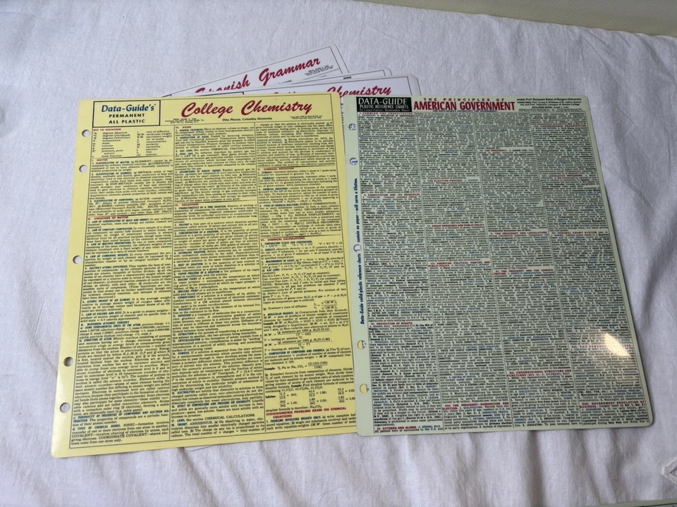 Lot 9 Data-Guide's Charts Grammar Literature History Chemistry Algebra Spanish - Image 4 of 4